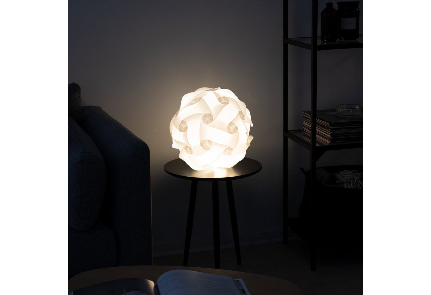 kwmobile Deckenleuchten DIY Puzzle Lampenschirm - Pendelleuchte Schirm - Ø ca. 27cm, kwmobile DIY Puzzle Lampe Lampenschirm – Bild 4 von 5