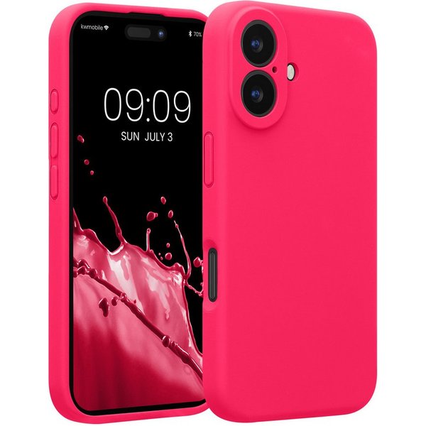 kwmobile Handyhülle Handyhülle für Apple iPhone 16 Hülle, gummierte Handy Silikon Case - Schutzhülle Cover