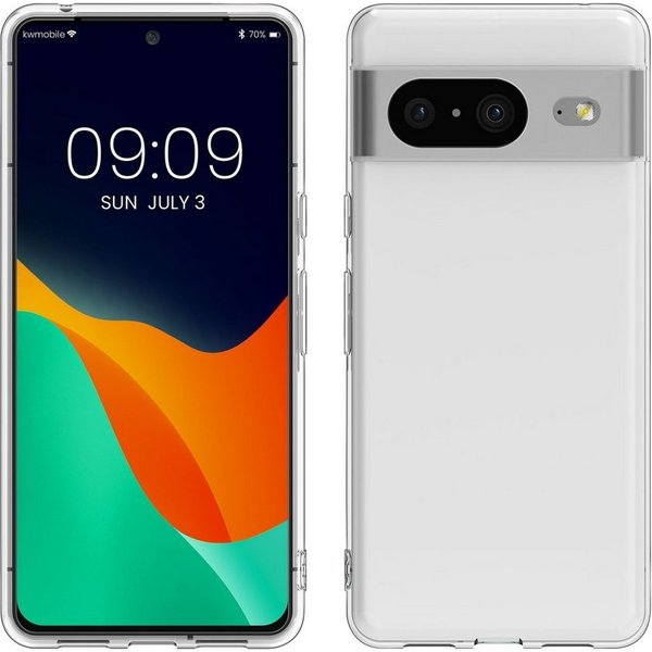 kwmobile Handyhülle Hülle für Google Pixel 8, Silikon Handyhülle transparent - Handy Case gummiert