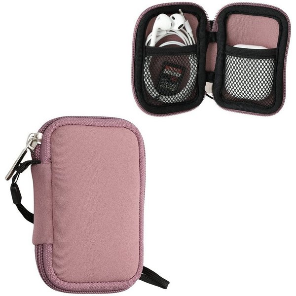 kwmobile Kopfhörer-Schutzhülle In-Ear Kopfhörer Tasche Hülle aus Neopren mit Innentasche für Zubehör, Kleine Aufbewahrungstasche für In Ear Headphones