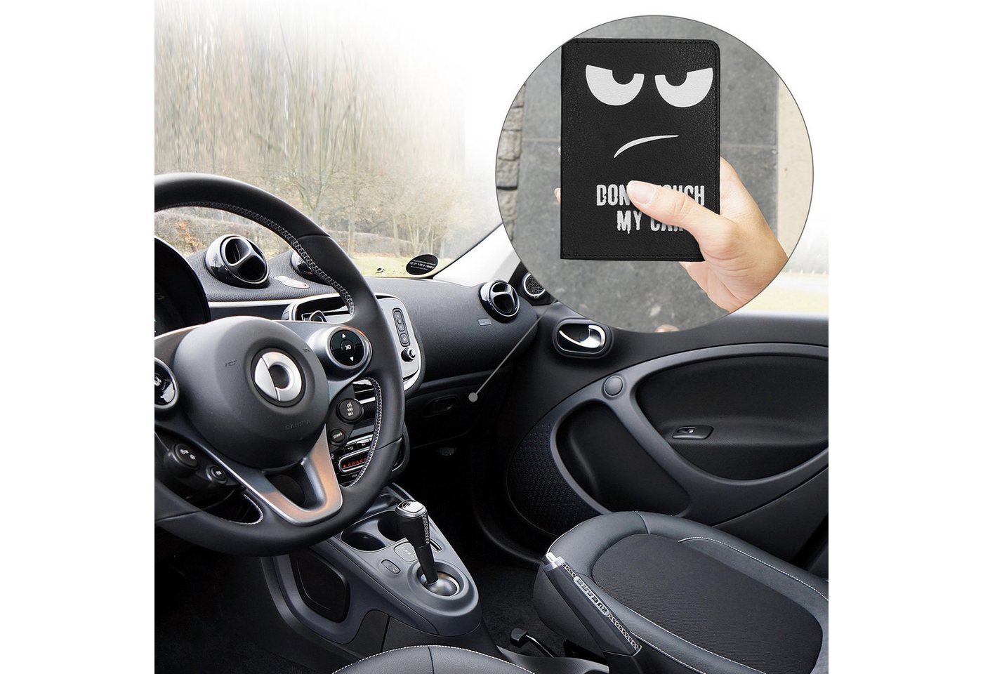 kwmobile Organizer Fahrzeugschein Hülle mit Kartenfächern (1 St), Kunstleder Etui Tasche Zulassungsbescheinigung – Bild 4 von 5