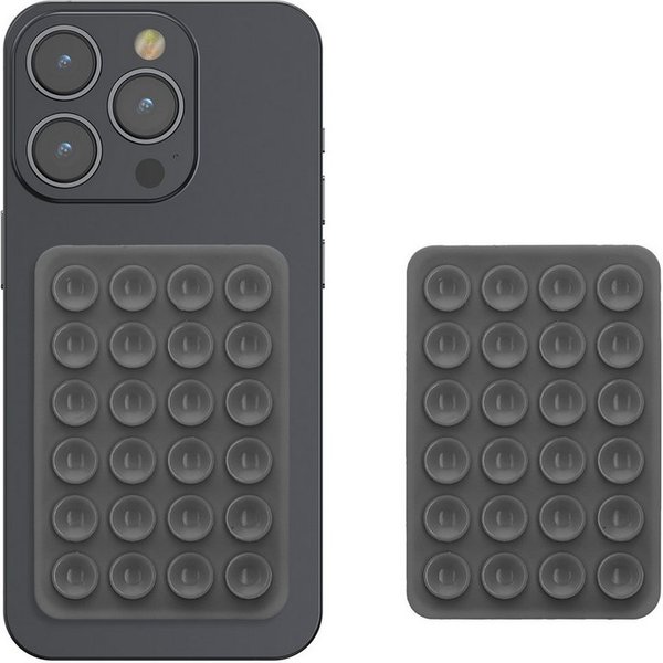 kwmobile Popsockets 2x Silikon Saugnapf Handyhalterung - Handy Halter selbstklebend, (2-tlg., 5,5 x 8cm Universal Halterung für Handyhüllen)