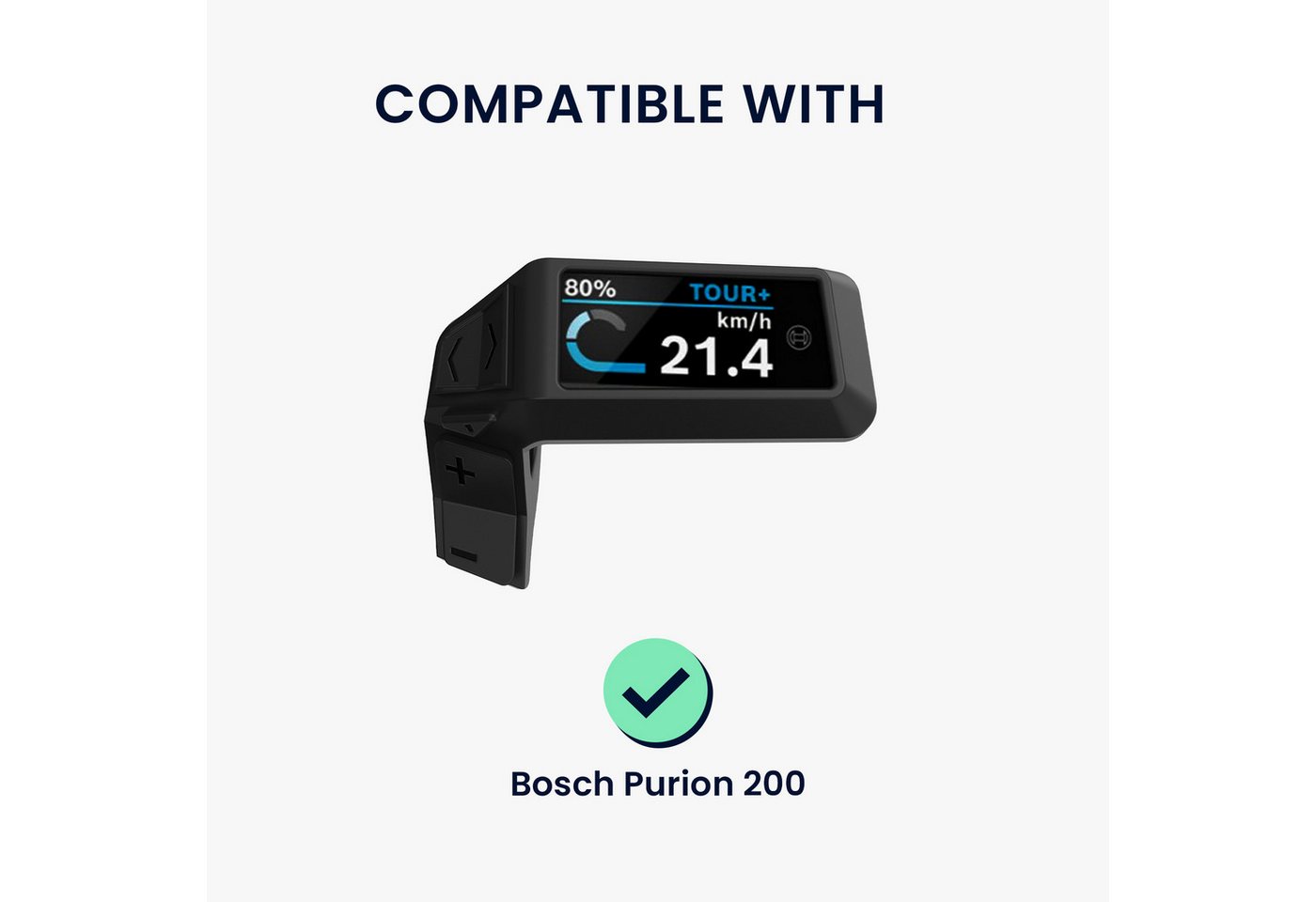 kwmobile Smartphone-Hülle EBike Computer Case für Bosch Purion 200, transparente Hülle Fahrrad GPS Navi Cover in Transparent – Bild 2 von 5