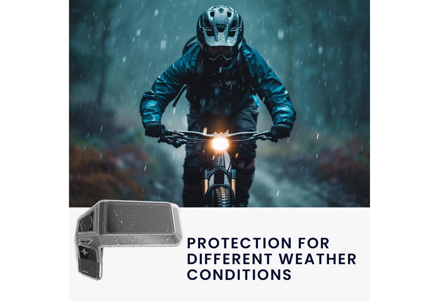 kwmobile Smartphone-Hülle EBike Computer Case für Bosch Purion 200, transparente Hülle Fahrrad GPS Navi Cover in Transparent – Bild 5 von 5