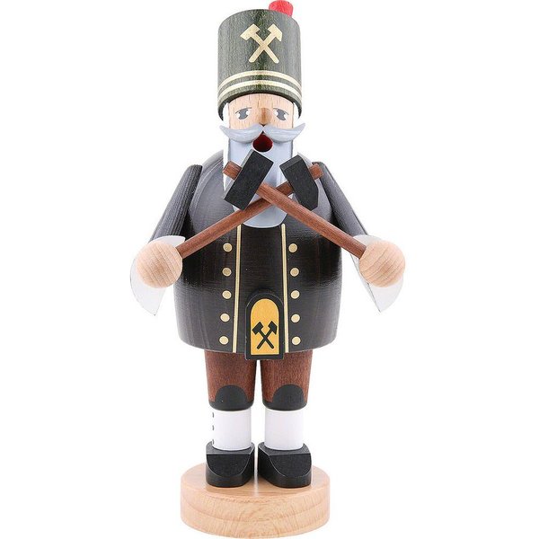 KWO Kunstgewerbe Werkstätten Räuchermännchen Bergmann mit Hammer und Schlägel (20cm) Räuchermann von KWO