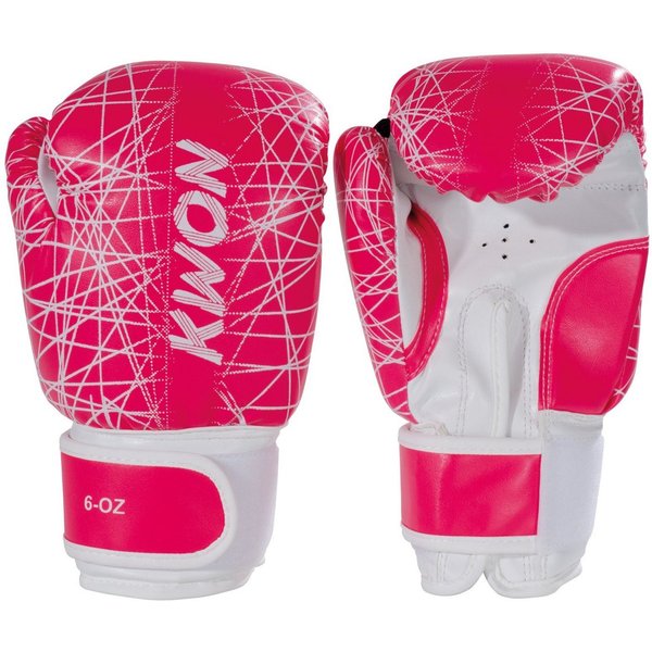 KWON Boxhandschuhe Kinder neon pink blau Box-Handschuhe Boxen Kickboxen MMA Kids (small klein, Kinderboxhandschuhe), 6 Unzen, hochwertige Qualität