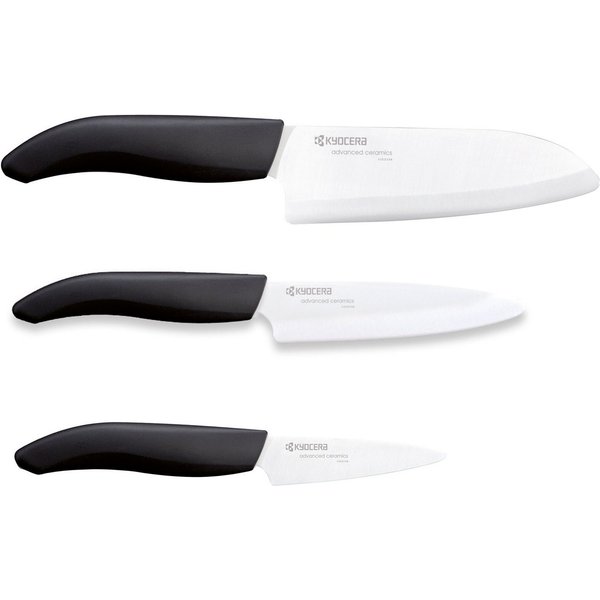 KYOCERA Messer-Set GEN (Set, 3-tlg), extrem scharfe Hochleistungskeramik-Klinge