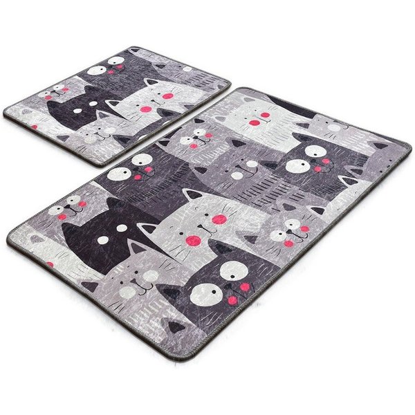 L'Essentiel Maison Badematte 100% POLYESTER, 10 mm L2376, Höhe 10 mm, Maschinenwaschbar, fußbodenheizungsgeeignet, Polyester, Rechteckig, Badematte+WC-Vorleger,