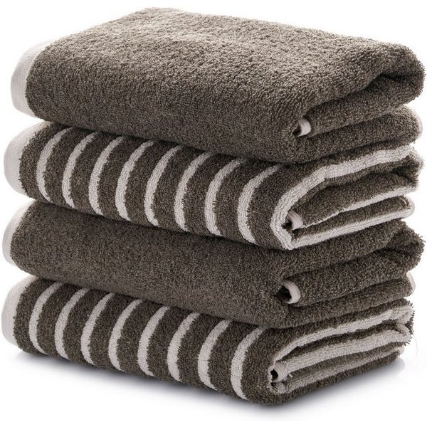 L'Essentiel Maison Handtücher Stripe Melange, Frottee (4-St), 100 % Baumwolle