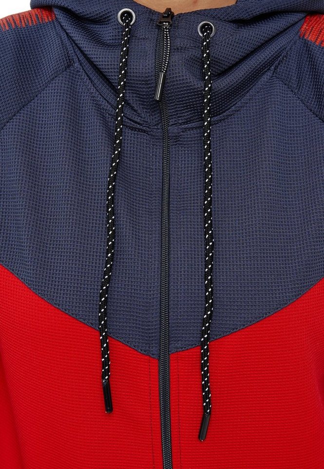 L.gonline Freizeitanzug Damen Jogging-ANZUG, mit Bündchen und Tunnelzug, Trainingsanzug (Kapuzenjacke mit Reißverschluss, Hose, 2-tlg), Fitness Freizeit Casual – Bild 5 von 5