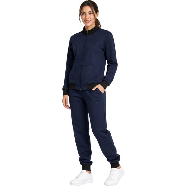 L.gonline Freizeitanzug Damen Trainingsanzug, Freizeitanzug ohne Kapuze 500A (2-tlg., im modischem Design), Fitness Freizeit Casual