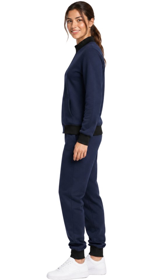 L.gonline Freizeitanzug Damen Trainingsanzug, Freizeitanzug ohne Kapuze 500A (2-tlg., im modischem Design), Fitness Freizeit Casual – Bild 2 von 5