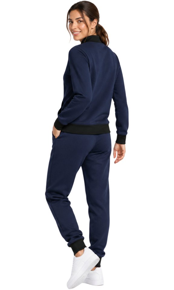 L.gonline Freizeitanzug Damen Trainingsanzug, Freizeitanzug ohne Kapuze 500A (2-tlg., im modischem Design), Fitness Freizeit Casual – Bild 4 von 5