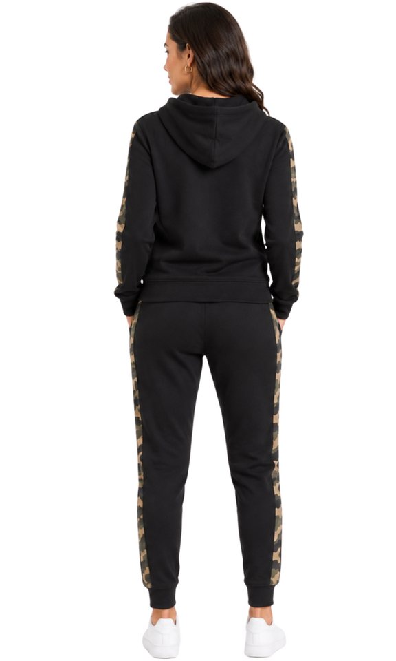 L.gonline Jogginganzug Damen Freizeitanzug, Sportlich, mit Streifen 526 (Packung, 2-tlg., im modischem Design), Fitness Freizeit Casual – Bild 3 von 5