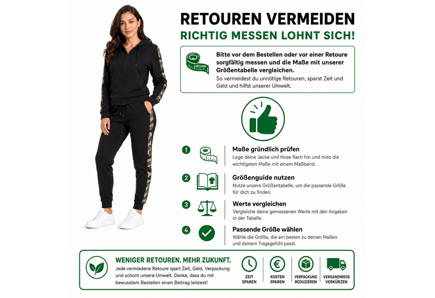 L.gonline Jogginganzug Damen Freizeitanzug, Sportlich, mit Streifen 526 (Packung, 2-tlg., im modischem Design), Fitness Freizeit Casual – Bild 5 von 5