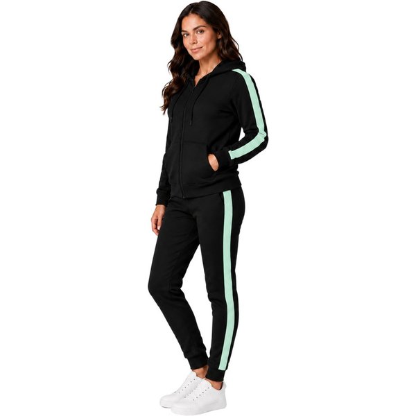 L.gonline Jogginganzug Damen Freizeitanzug, Sportlich, mit Streifen 526 (Packung, 2-tlg., im modischem Design), Fitness Freizeit Casual