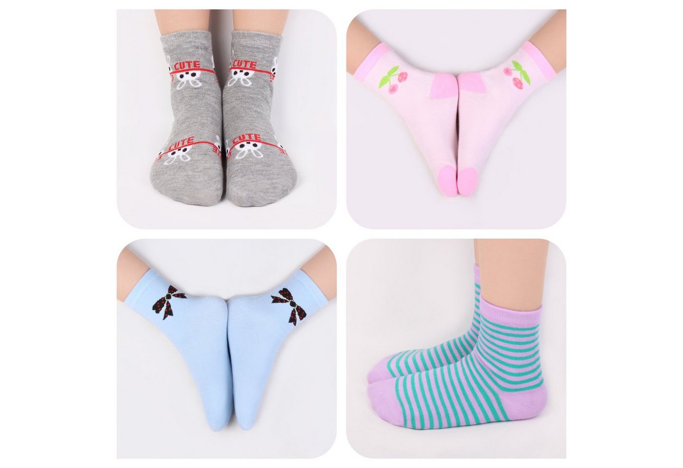 L&K-II Langsocken 2803-2809 (Beutel, 10/12 Paar) Mädchen Socken aus Baumwolle – Bild 4 von 5