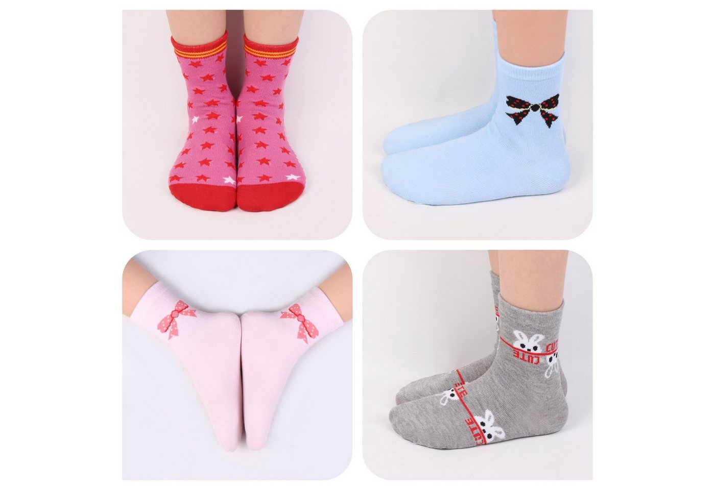 L&K-II Langsocken 2803-2809 (Beutel, 10/12 Paar) Mädchen Socken aus Baumwolle – Bild 5 von 5