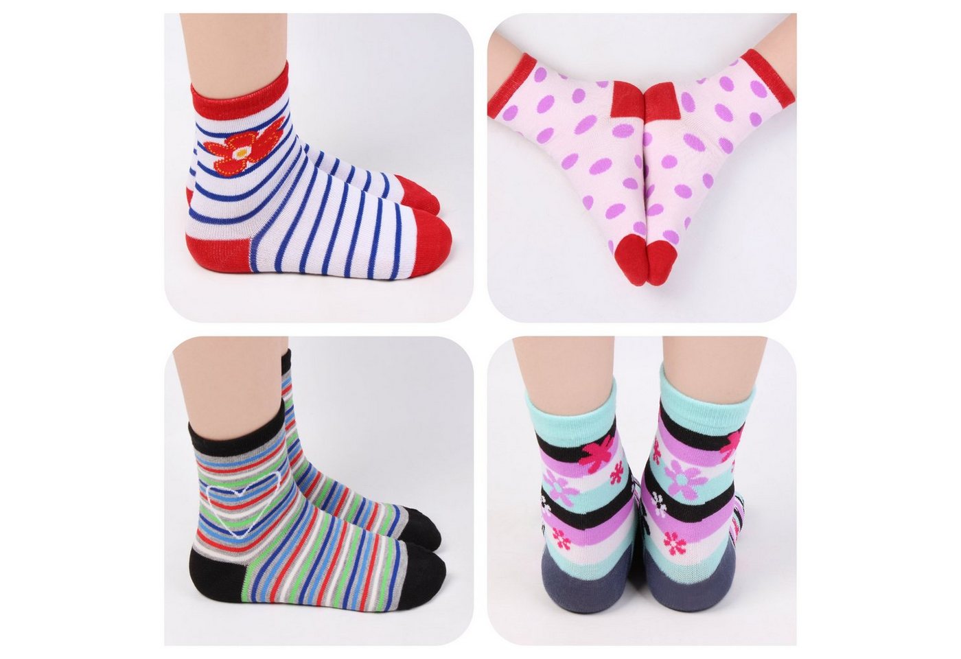 L&K-II Langsocken 2803-2809 (Beutel, 10/12 Paar) Mädchen Socken aus Baumwolle – Bild 5 von 5