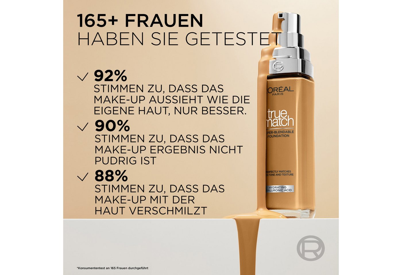 L'ORÉAL PARIS Foundation TRUE MATCH FOUNDATION, lässt sich mühelos verblenden, ohne sichtbare Ränder zu hinterlassen – Bild 5 von 5
