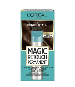 L'Oréal Paris Magic Retouch Permanent Ansatz-Abdeckung Nr. 4 Dunkelbraun Haarfarbe · 1 Stk · Braun