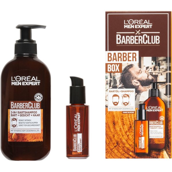 L'ORÉAL PARIS MEN EXPERT Bartpflege-Set BARBER CLUB EXKLUSIVES BARTPFLEGE SET, 2-tlg., mit Bartöl