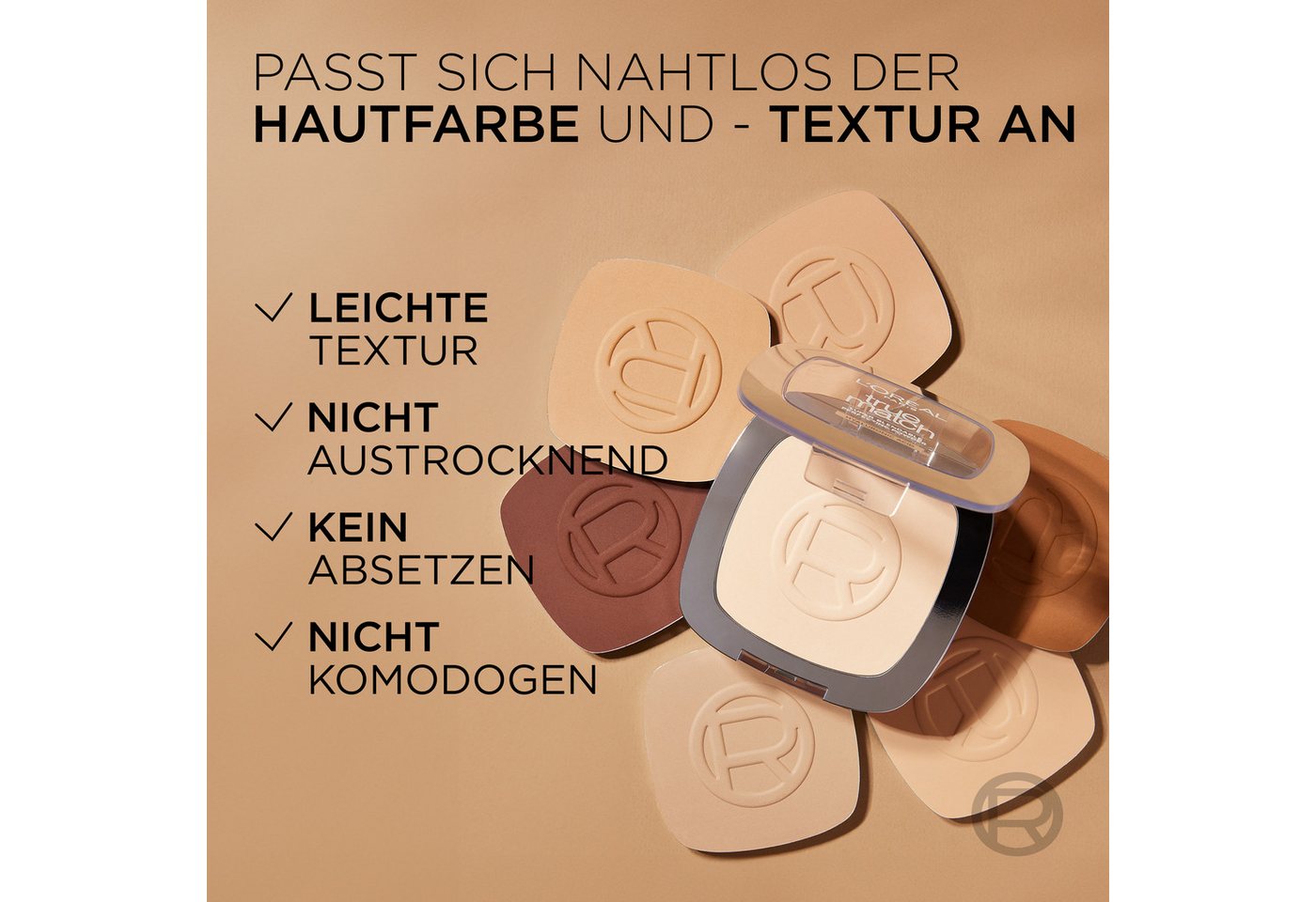 L'ORÉAL PARIS Puder TRUE MATCH POWDER, mattes Finish, flexible Deckkraft – Bild 4 von 5