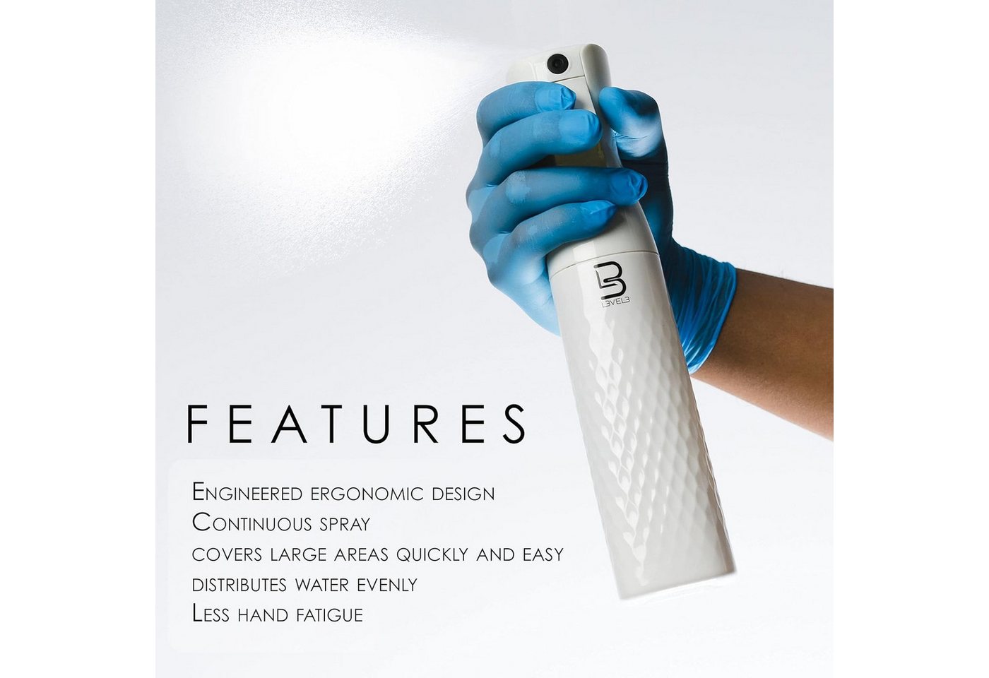 L3VEL3™ Distribution and Corporate Sprühflasche Beveled Spray Bottle – Bild 4 von 4