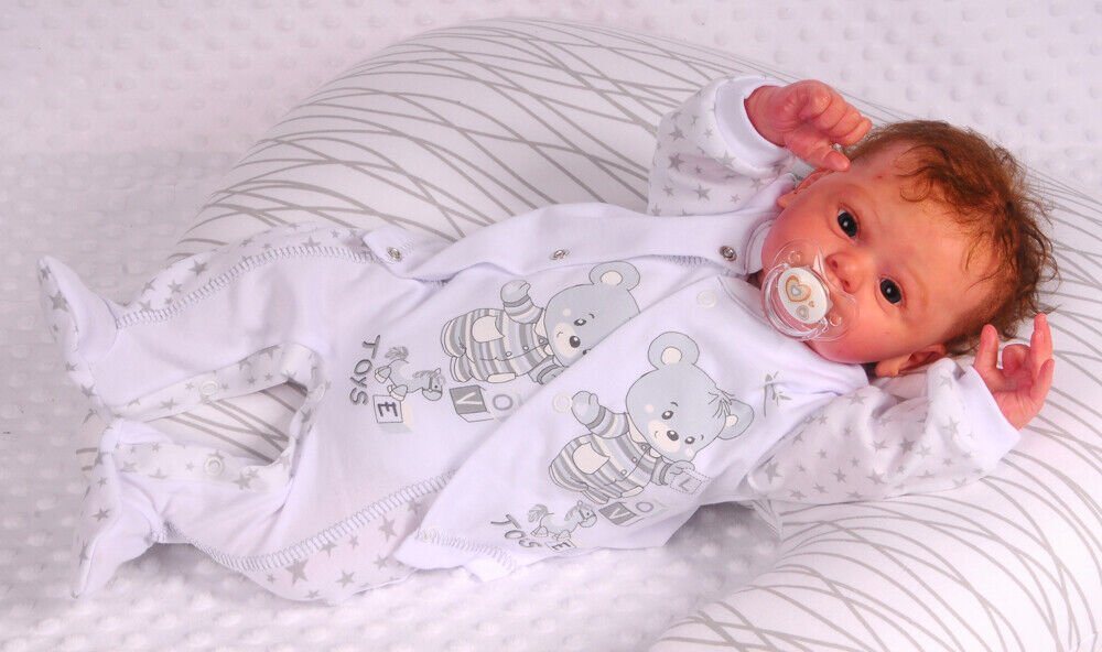 La Bortini Strampler, Jäckchen & Mütze Strampler Mütze und Hemdchen Set Baby Anzug 3tlg 44 50 56 62 68 74 – Bild 2 von 4