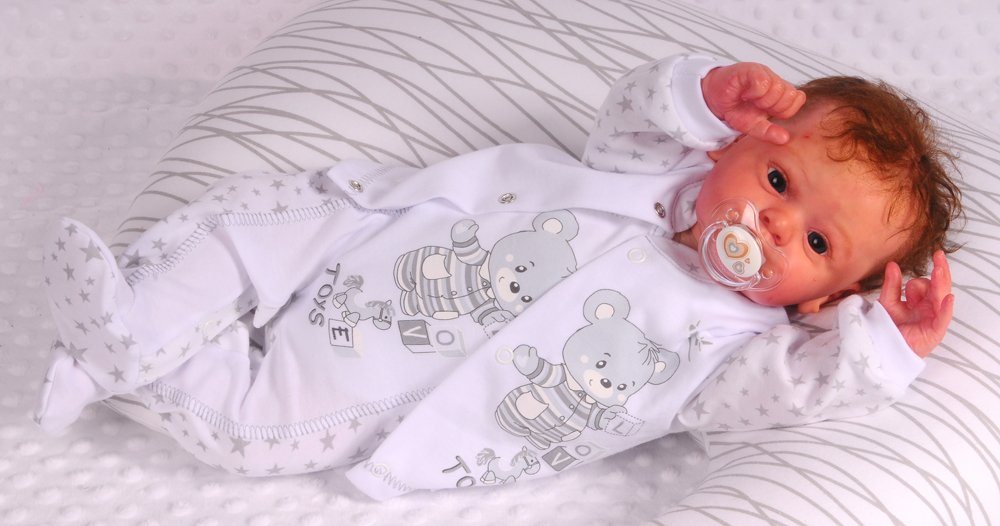 La Bortini Strampler, Jäckchen & Mütze Strampler Mütze und Hemdchen Set Baby Anzug 3tlg 44 50 56 62 68 74 – Bild 3 von 4