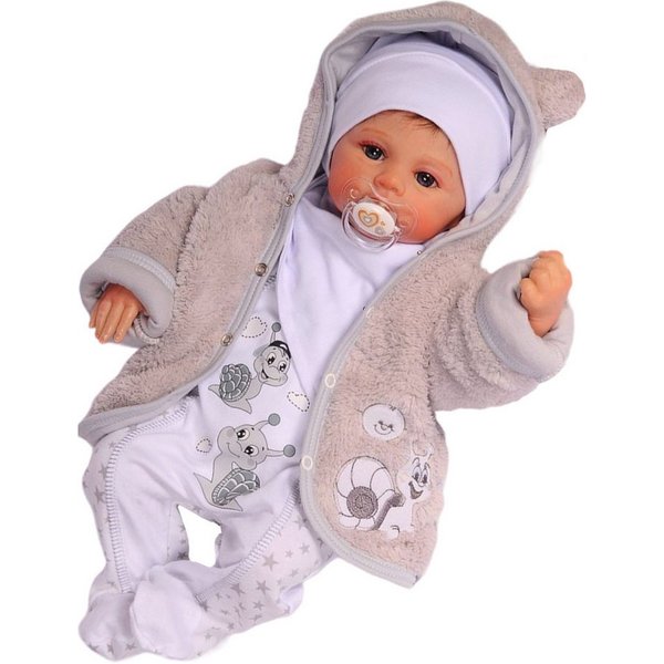La Bortini Strampler, Jäckchen & Mütze Strampler Mütze Shirt Jacke Lätzchen 5Tlg Baby Set Größen 44 50 56 62 68 74