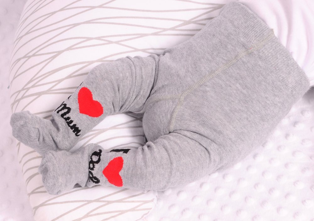 La Bortini Strumpfhose Baby Strumpfhosen 2er Pack Strumpfhose in Weiß und Grau (Set unisex, neutral, für Jungen und Mädchen Erstlingsstrumpfhosen für Neugeboren – Bild 3 von 5