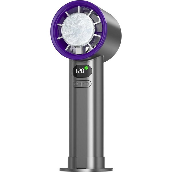 LA CUTE Handventilator Tragbarer USB Handventilator mit Akku & Eismodus, Klima, 120 Stufen, Eiskühlung in 3 Sek., LED-Anzeige, 120 Stufen, 5500 mAh Akku