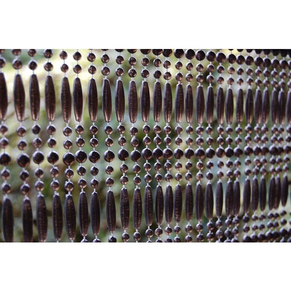 La Tenda Perlenvorhang CASA FREJUS 1 Türvorhang braun, Ösen, transparent, 90 x 210 cm, Perlen - Länge individuell kürzbar