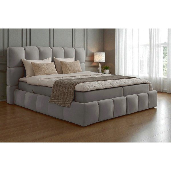 Labett Boxspringbett AURA Bubble Boucle Bett mit Stauraum - 140x200 160x200 180x200 200x200
