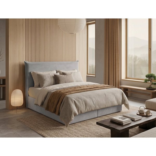 Labett Boxspringbett mit Bettkasten Matratze H3/H4 & Topper LEVI 160x200 180x200 200x200, 7-Zonen Taschenfederkernmatratze H3 oder H4