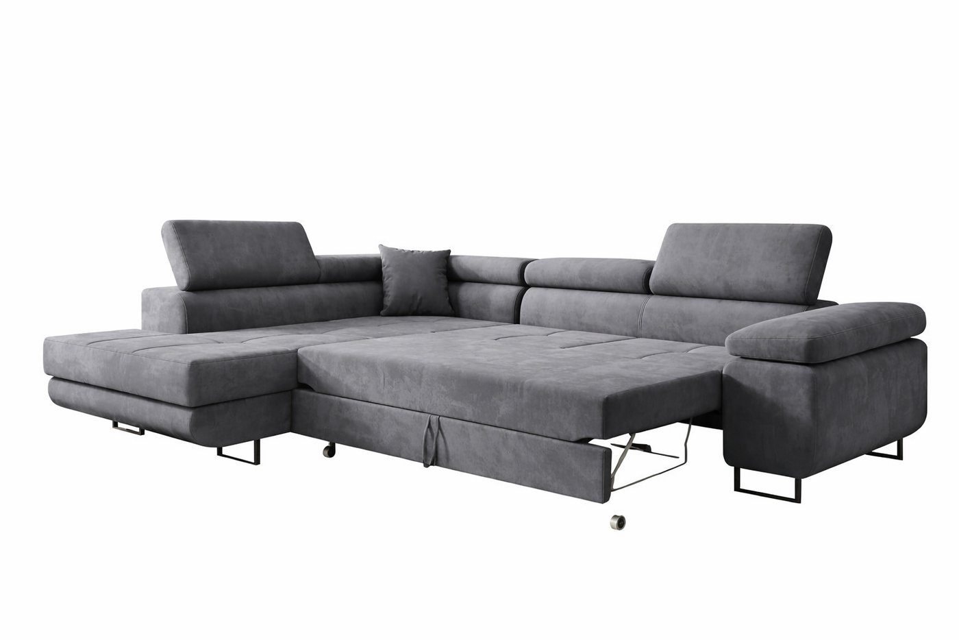 Labett Ecksofa mit Schlaffunktion & Bettkasten Links/Rechts Sofa L-Form GUERO – Bild 5 von 5