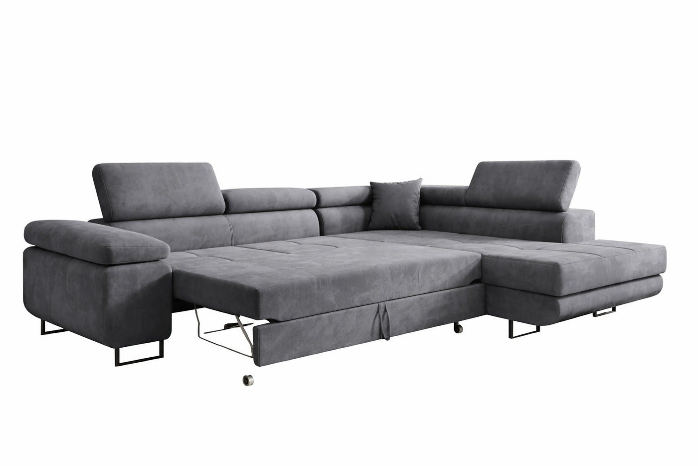 Labett Ecksofa mit Schlaffunktion & Bettkasten Links/Rechts Sofa L-Form GUERO – Bild 5 von 5