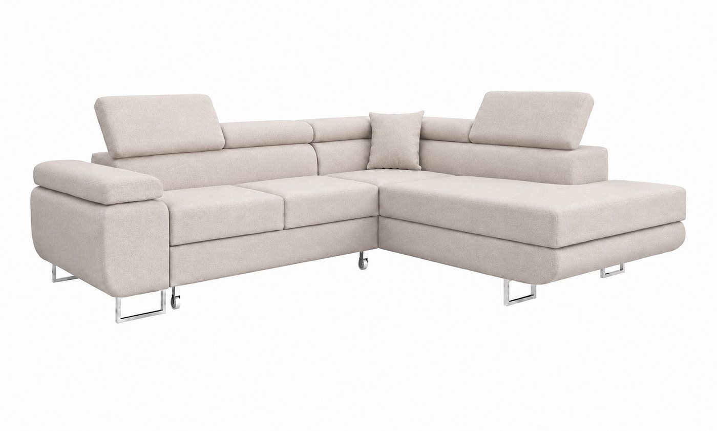 Labett Ecksofa mit Schlaffunktion & Bettkasten Links/Rechts Sofa L-Form GUERO – Bild 3 von 5