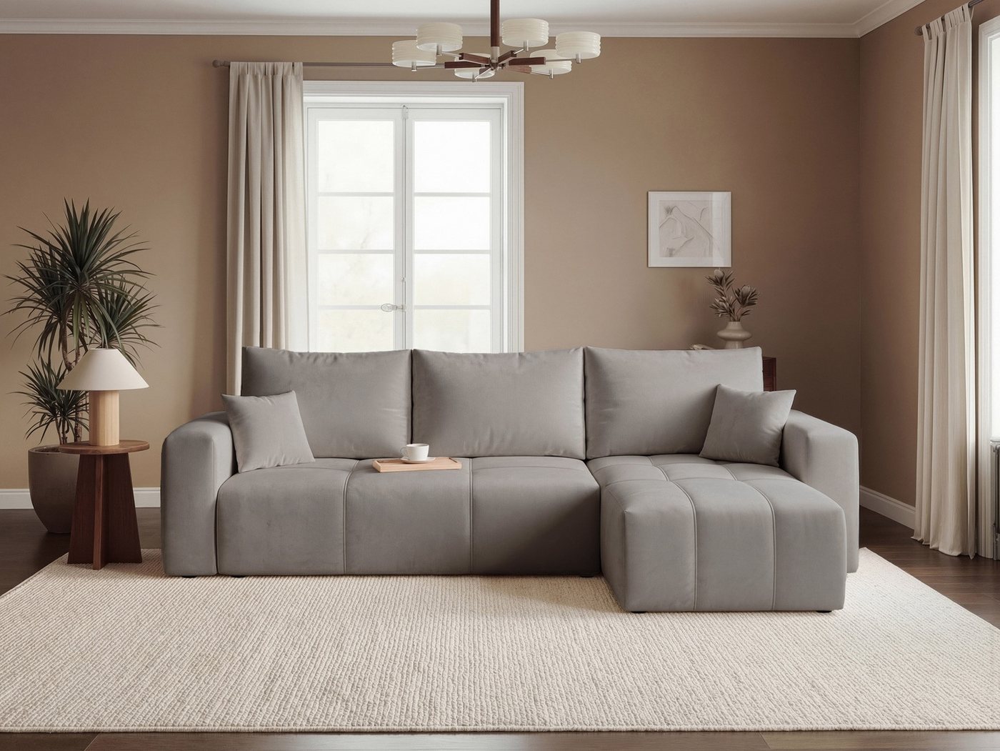 Labett Ecksofa mit Schlaffunktion & Bettkasten PIANO L-Form – Bild 3 von 5