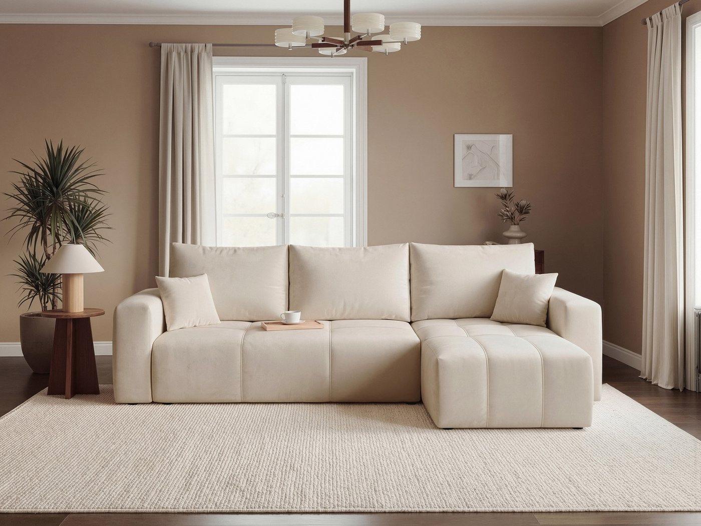 Labett Ecksofa mit Schlaffunktion & Bettkasten PIANO L-Form – Bild 3 von 5
