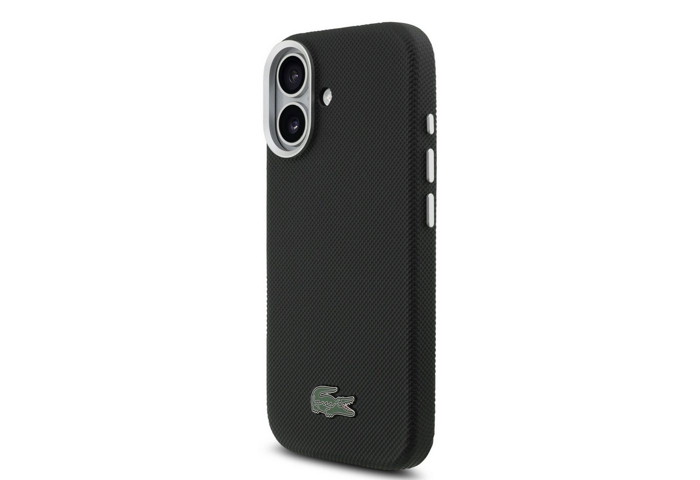 Lacoste Handyhülle iPhone 17 Kunstleder schwarz Logo Krokodil Magsafe 6,3 Zoll, Kantenschutz – Bild 2 von 5
