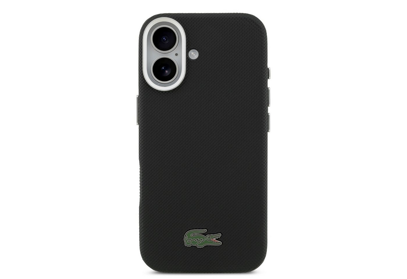 Lacoste Handyhülle iPhone 17 Kunstleder schwarz Logo Krokodil Magsafe 6,3 Zoll, Kantenschutz – Bild 3 von 5