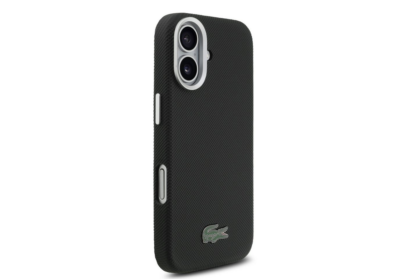 Lacoste Handyhülle iPhone 17 Kunstleder schwarz Logo Krokodil Magsafe 6,3 Zoll, Kantenschutz – Bild 4 von 5