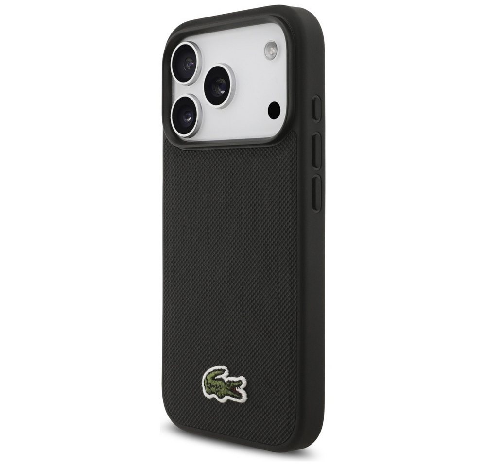 Lacoste Handyhülle iPhone 17 Pro Iconic Petit Pique sinople dunkelgrün Logo Magsafe 6,3 Zoll, Kantenschutz – Bild 2 von 5