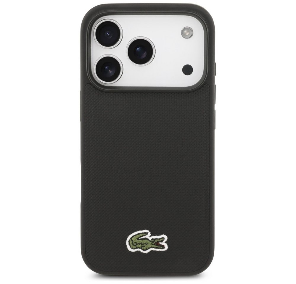 Lacoste Handyhülle iPhone 17 Pro Iconic Petit Pique sinople dunkelgrün Logo Magsafe 6,3 Zoll, Kantenschutz – Bild 3 von 5