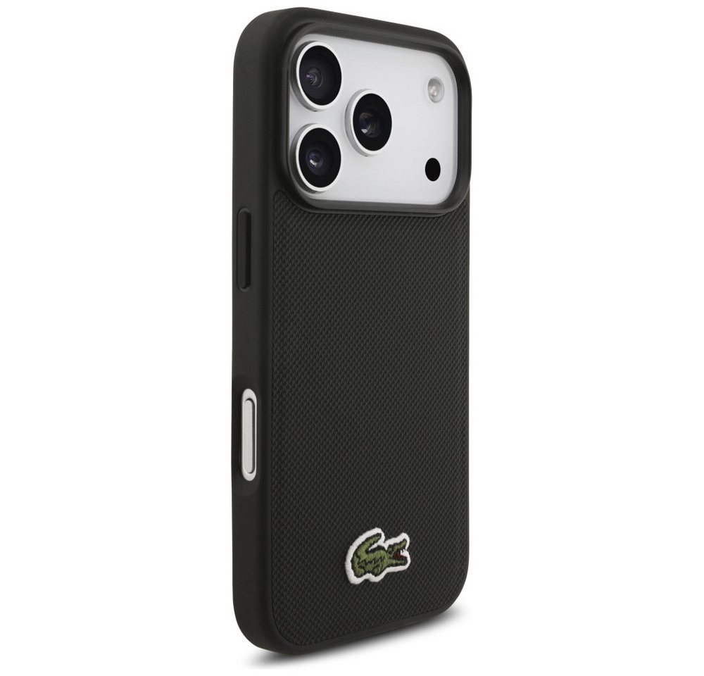 Lacoste Handyhülle iPhone 17 Pro Iconic Petit Pique sinople dunkelgrün Logo Magsafe 6,3 Zoll, Kantenschutz – Bild 4 von 5