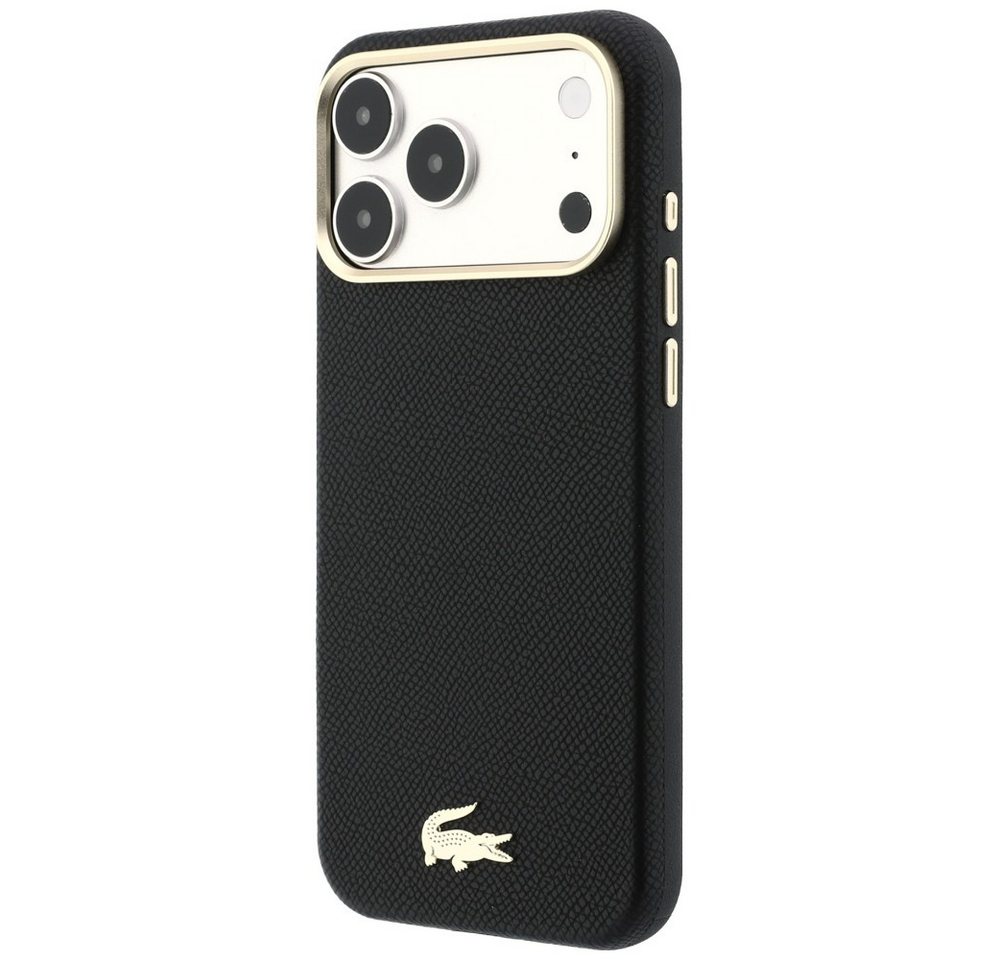 Lacoste Handyhülle iPhone 18 Pro Max MagSafe Champs-Élysées geprägt Logo goldfarben 6,9 Zoll, Kantenschutz – Bild 2 von 5