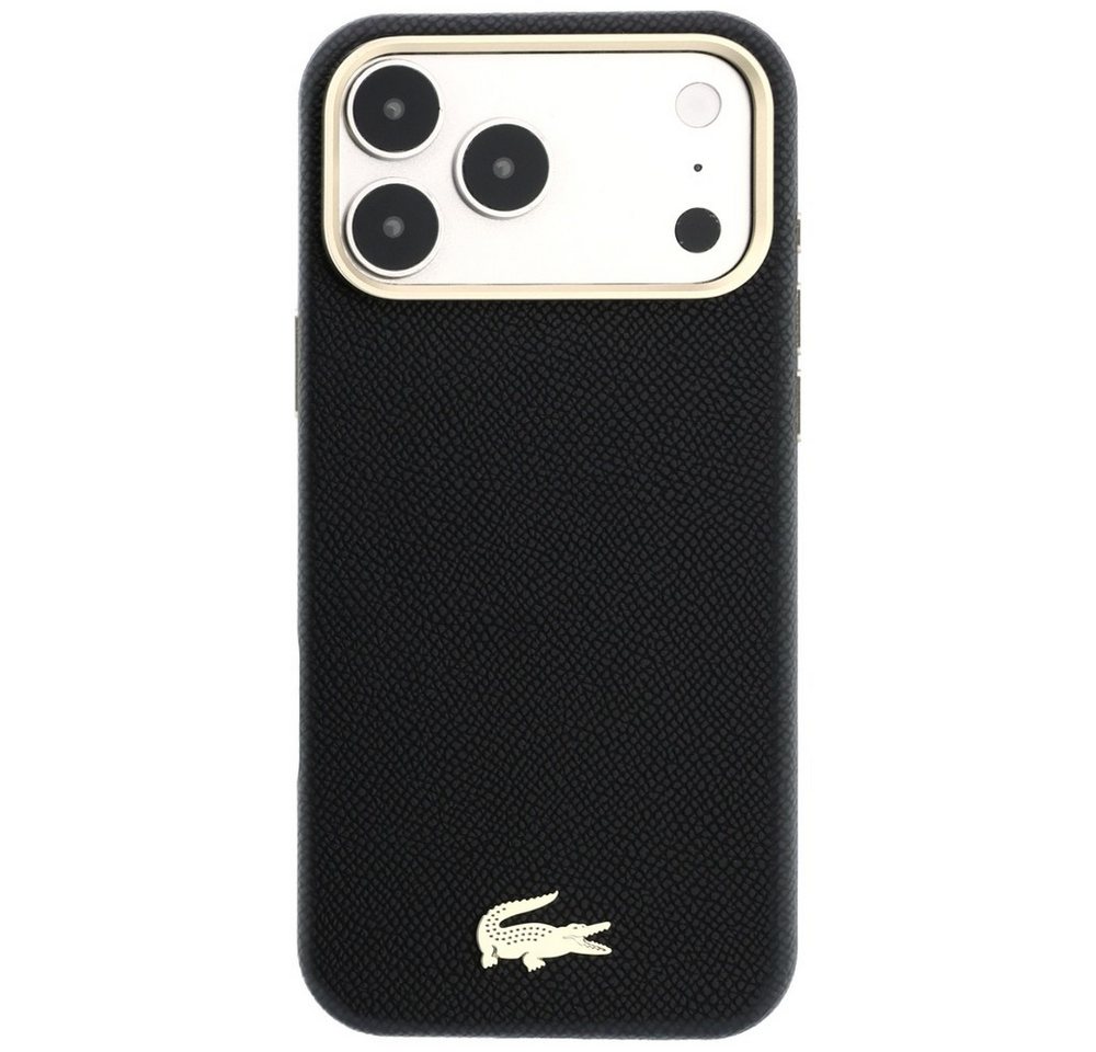 Lacoste Handyhülle iPhone 18 Pro Max MagSafe Champs-Élysées geprägt Logo goldfarben 6,9 Zoll, Kantenschutz – Bild 3 von 5