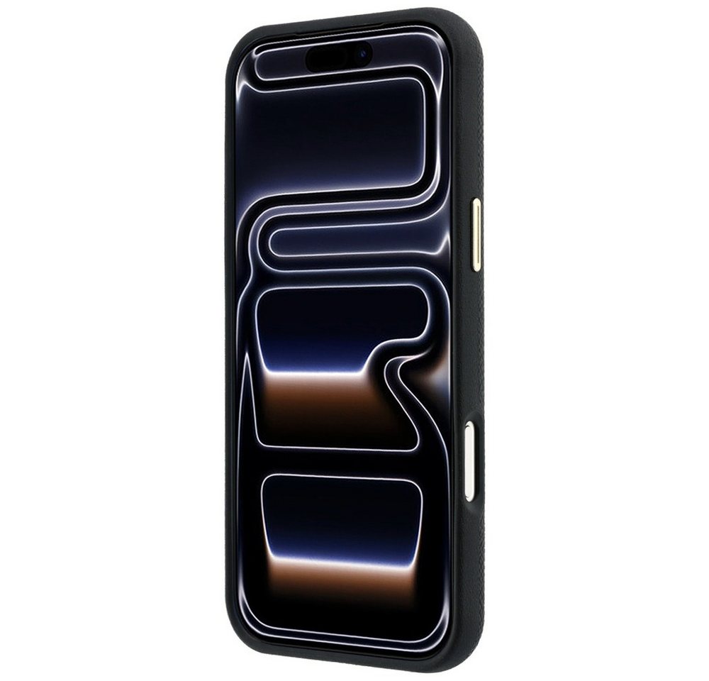 Lacoste Handyhülle iPhone 18 Pro Max MagSafe Champs-Élysées geprägt Logo goldfarben 6,9 Zoll, Kantenschutz – Bild 5 von 5
